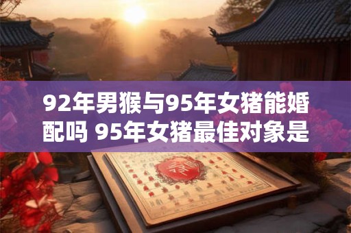 92年男猴与95年女猪能婚配吗 95年女猪最佳对象是什么