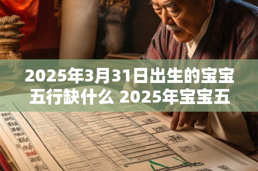 2025年3月31日出生的宝宝五行缺什么 2025年宝宝五行缺哪个元素