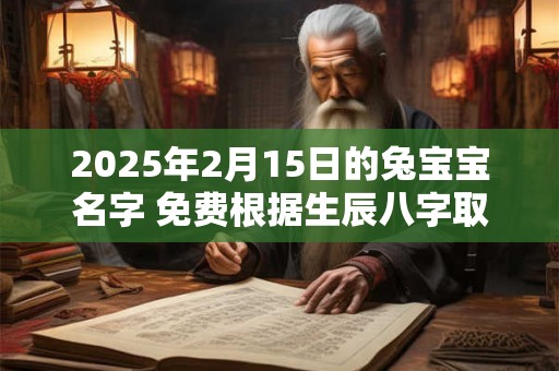 2025年2月15日的兔宝宝名字 免费根据生辰八字取名