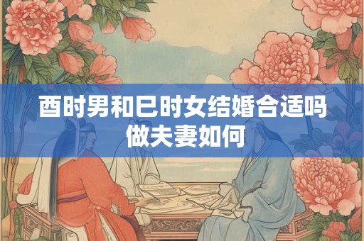 酉时男和巳时女结婚合适吗 做夫妻如何