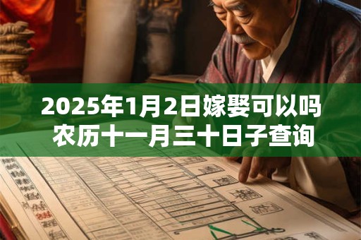 2025年1月2日嫁娶可以吗 农历十一月三十日子查询