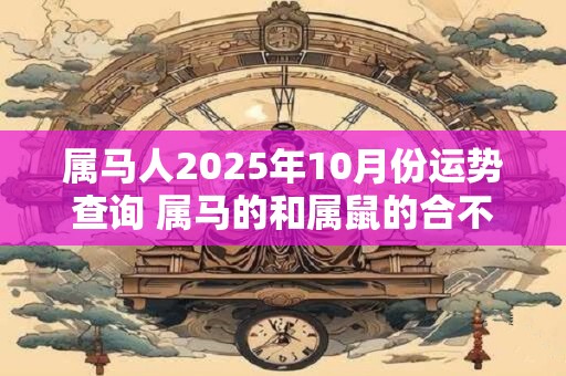 属马人2026年10月份运势查询 属马的和属鼠的合不合
