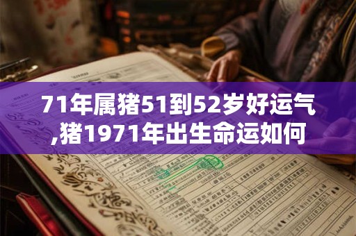 71年属猪51到52岁好运气,猪1971年出生命运如何