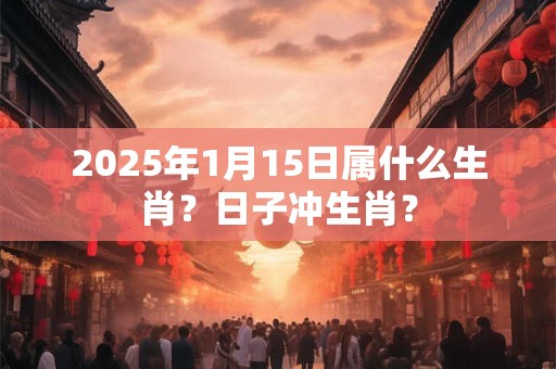 2025年1月15日属什么生肖？日子冲生肖？