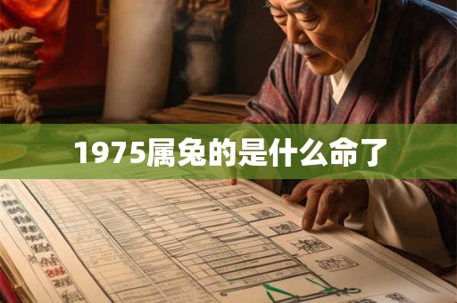 1975属兔的是什么命了