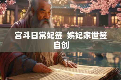 宫斗日常妃签  嫔妃家世签自创