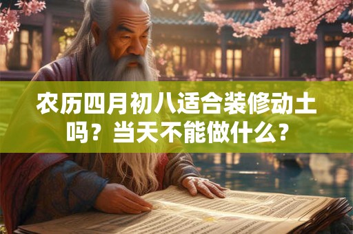 农历四月初八适合装修动土吗？当天不能做什么？