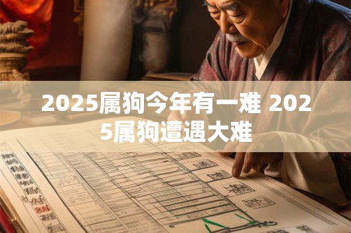 2025属狗今年有一难 2025属狗遭遇大难