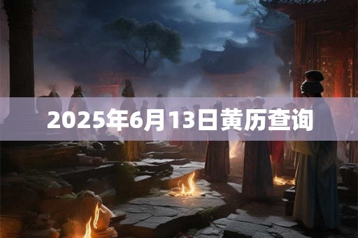 2025年6月13日黄历查询