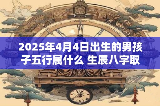 2025年4月4日出生的男孩子五行属什么 生辰八字取名