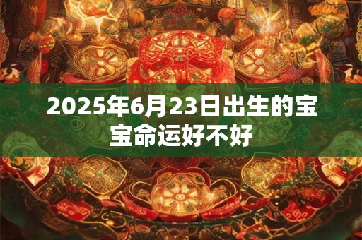 2025年6月23日出生的宝宝命运好不好
