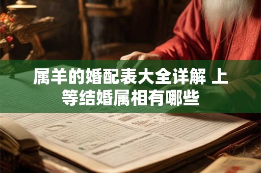 属羊的婚配表大全详解 上等结婚属相有哪些