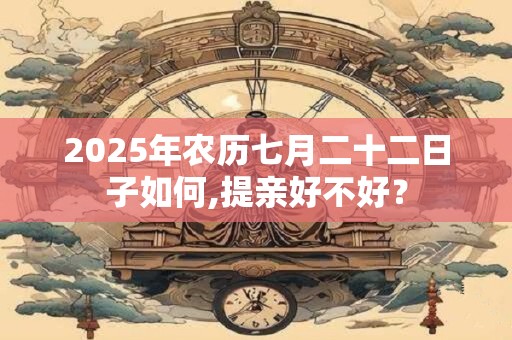 2025年农历七月二十二日子如何,提亲好不好？