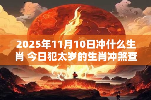 2025年11月10日冲什么生肖 今日犯太岁的生肖冲煞查询：