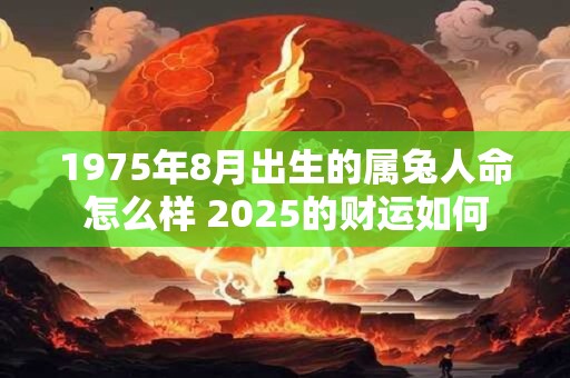1975年8月出生的属兔人命怎么样 2025的财运如何