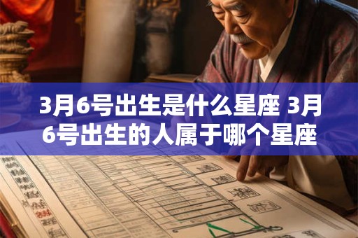 3月6号出生是什么星座 3月6号出生的人属于哪个星座 3月6号出生是什么星座 3月6号出生的人属于哪个星座
