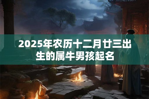 2025年农历十二月廿三出生的属牛男孩起名