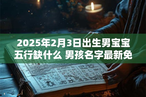 2025年2月3日出生男宝宝五行缺什么 男孩名字最新免费版