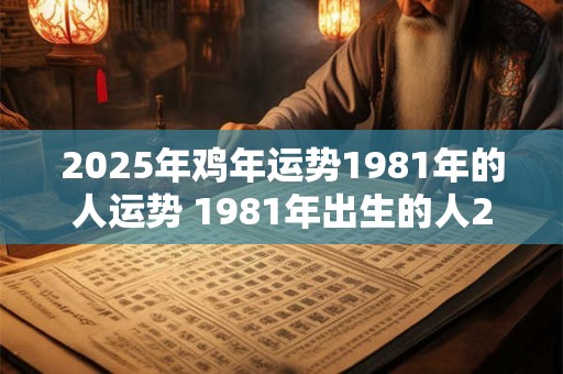 2025年鸡年运势1981年的人运势 1981年出生的人2025鸡年运势如何