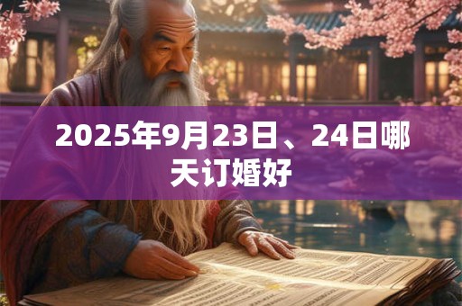 2025年9月23日、24日哪天订婚好