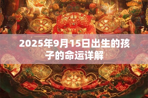 2025年9月15日出生的孩子的命运详解