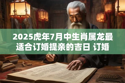 2025虎年7月中生肖属龙最适合订婚提亲的吉日 订婚佳期查询