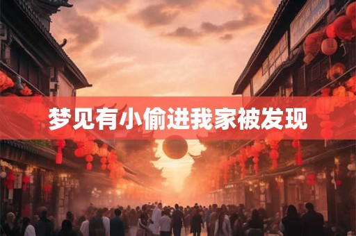 梦见有小偷进我家被发现