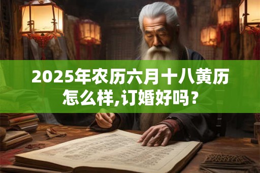 2025年农历六月十八黄历怎么样,订婚好吗？