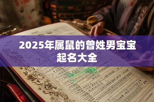 2025年属鼠的曾姓男宝宝起名大全
