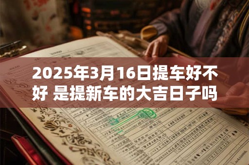 2025年3月16日提车好不好 是提新车的大吉日子吗