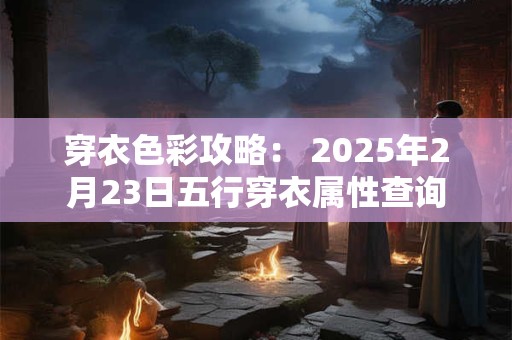 穿衣色彩攻略： 2025年2月23日五行穿衣属性查询