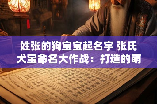 姓张的狗宝宝起名字 张氏犬宝命名大作战：打造的萌宠形象