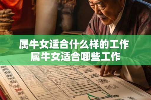 属牛女适合什么样的工作 属牛女适合哪些工作