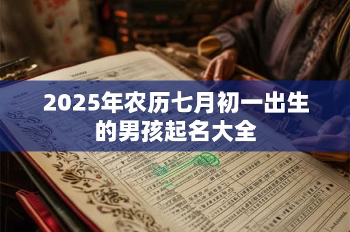 2025年农历七月初一出生的男孩起名大全