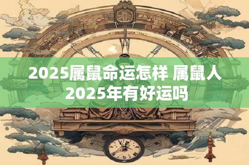 2025属鼠命运怎样 属鼠人 2025年有好运吗