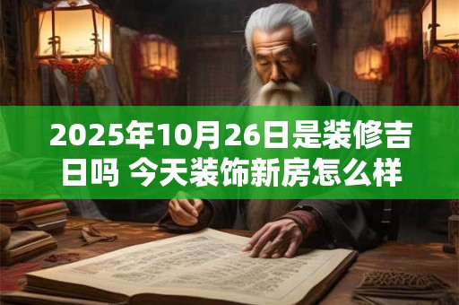2026年10月26日是装修吉日吗 今天装饰新房怎么样 2026年10月26日是装修吉日吗 今天装饰新房怎么样