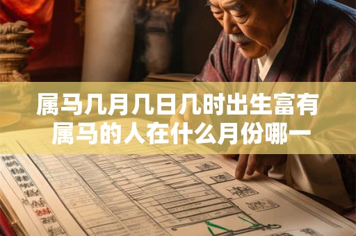 属马几月几日几时出生富有 属马的人在什么月份哪一天和哪个时间出生更富有