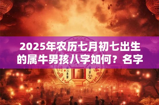 2025年农历七月初七出生的属牛男孩八字如何？名字推荐