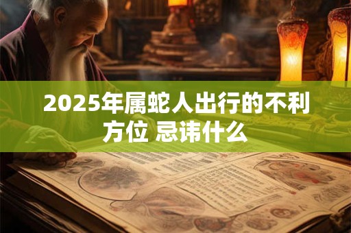 2025年属蛇人出行的不利方位 忌讳什么 2025年属蛇人出行的不利方位 忌讳什么