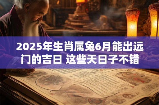 2025年生肖属兔6月能出远门的吉日 这些天日子不错