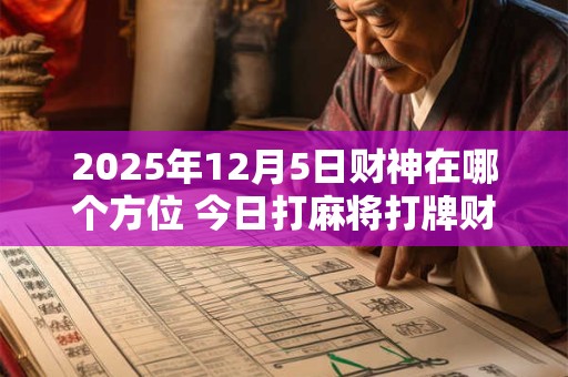 2025年12月5日财神在哪个方位 今日打麻将打牌财运方位