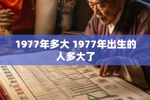 1977年多大 1977年出生的人多大了