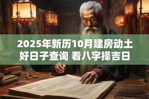 2025年新历10月建房动土好日子查询 看八字择吉日