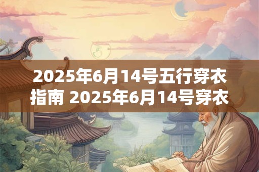 2026年6月14号五行穿衣指南 2026年6月14号穿衣五行须知