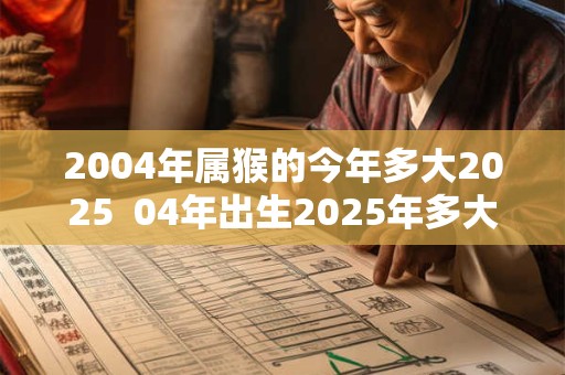 2004年属猴的今年多大2025  04年出生2025年多大年龄