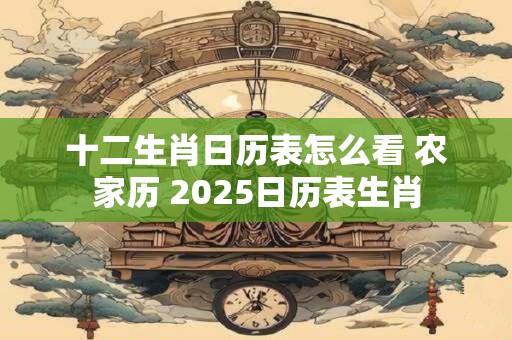 十二生肖日历表怎么看 农家历 2025日历表生肖