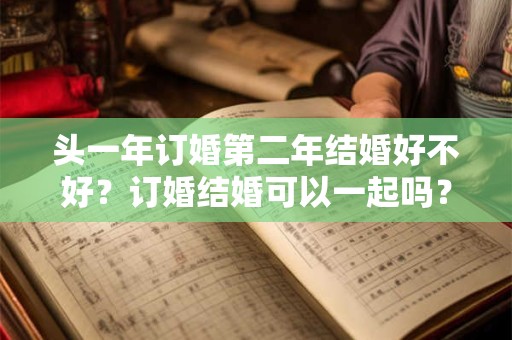 头一年订婚第二年结婚好不好？订婚结婚可以一起吗？