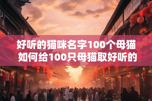 好听的猫咪名字100个母猫 如何给100只母猫取好听的名字