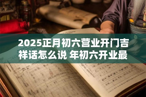 2025正月初六营业开门吉祥话怎么说 年初六开业最佳时辰