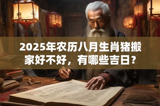 2025年农历八月生肖猪搬家好不好，有哪些吉日？